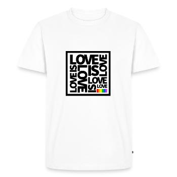 L'amour est l'amour Gay Pride LGBT - T-shirt Premium bio Homme - blanc - Devant - Nico (187cm)