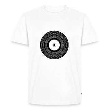 vinyl record - Men's Premium Organic T-Shirt - white - Front - Nico (187cm)