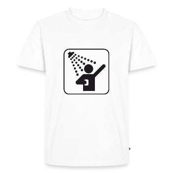 douche - T-shirt Premium bio Homme - blanc - Devant - Nico (187cm)