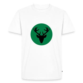 Costumes cerf motif Noël tête / Dirndl - T-shirt Premium bio Homme - blanc - Devant - Nico (187cm)