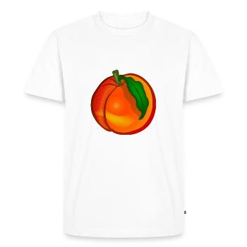 veggie Veggie pêche pêche fruits2 - T-shirt Premium bio Homme - blanc - Devant - Nico (187cm)