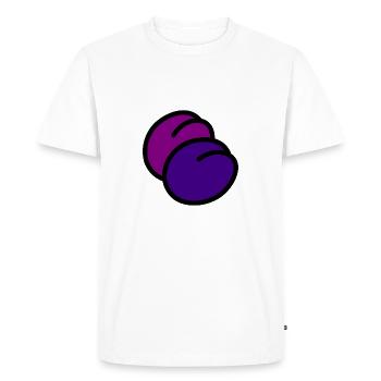 veggie Veggie prune prune fruits10 - T-shirt Premium bio Homme - blanc - Devant - Nico (187cm)
