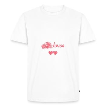 Cette fille aime - T-shirt Premium bio Homme - blanc - Devant - Nico (187cm)