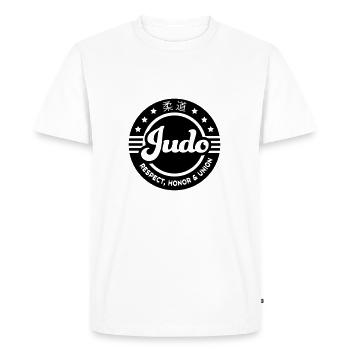 judo - T-shirt Premium bio Homme - blanc - Devant - Nico (187cm)