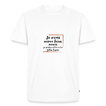 Je vous aime Luta livre cadeau sport - T-shirt Premium bio Homme - blanc - Devant - Nico (187cm)