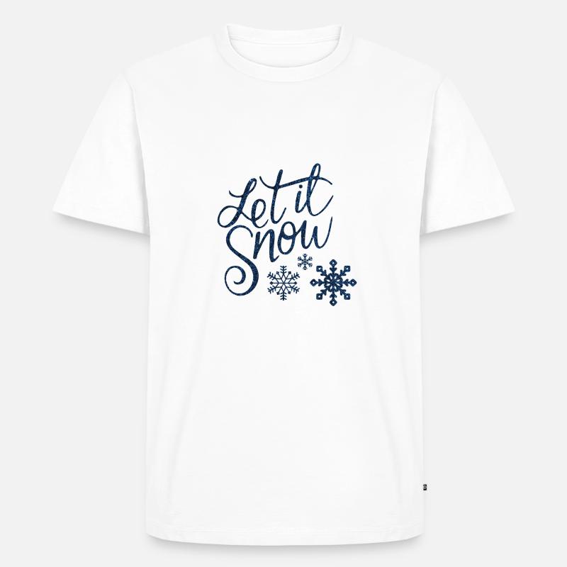 Let it snow - Männer Premium Bio T-Shirt - Weiß
