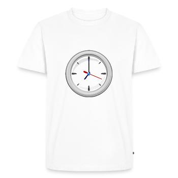 horloge montre clock time hourglass sanduhr68 - T-shirt Premium bio Homme - blanc - Devant - Nico (187cm)