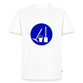 cleaning cleaning woman broom wischmop66 - Men's Premium Organic T-Shirt - white - Front - Nico (187cm)