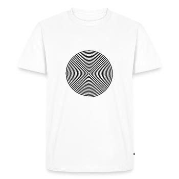 spirale hypnose - T-shirt Premium bio Homme - blanc - Devant - Nico (187cm)