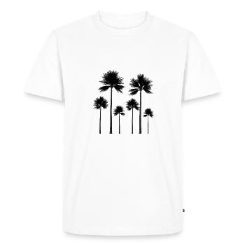 Palm trees silhouette summer gift - Men's Premium Organic T-Shirt - white - Front - Nico (187cm)