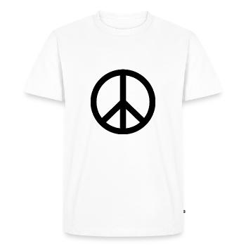 la paix mondiale sur la paix mondiale de la terre sur la terre love145 - T-shirt Premium bio Homme - blanc - Devant - Nico (187cm)