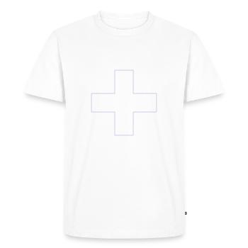 cross - Men's Premium Organic T-Shirt - white - Front - Nico (187cm)