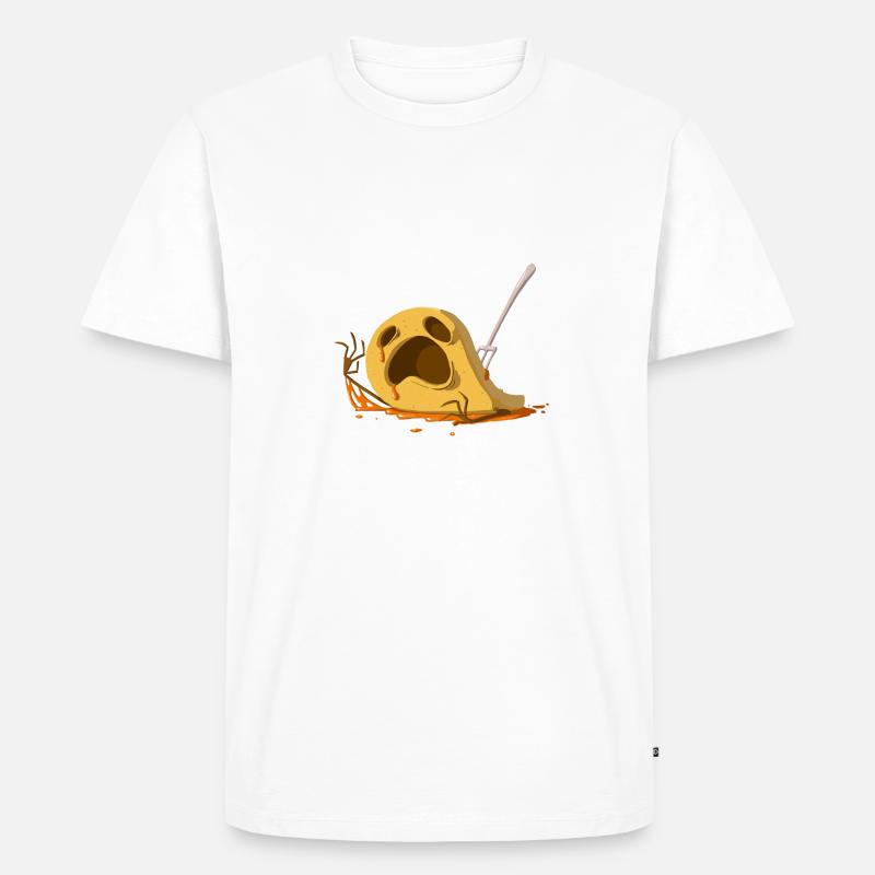 Frequentierter Pfannkuchen - Männer Premium Bio T-Shirt - Weiß