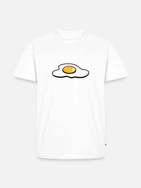 A fried egg - Men's Premium Organic T-Shirt - white
