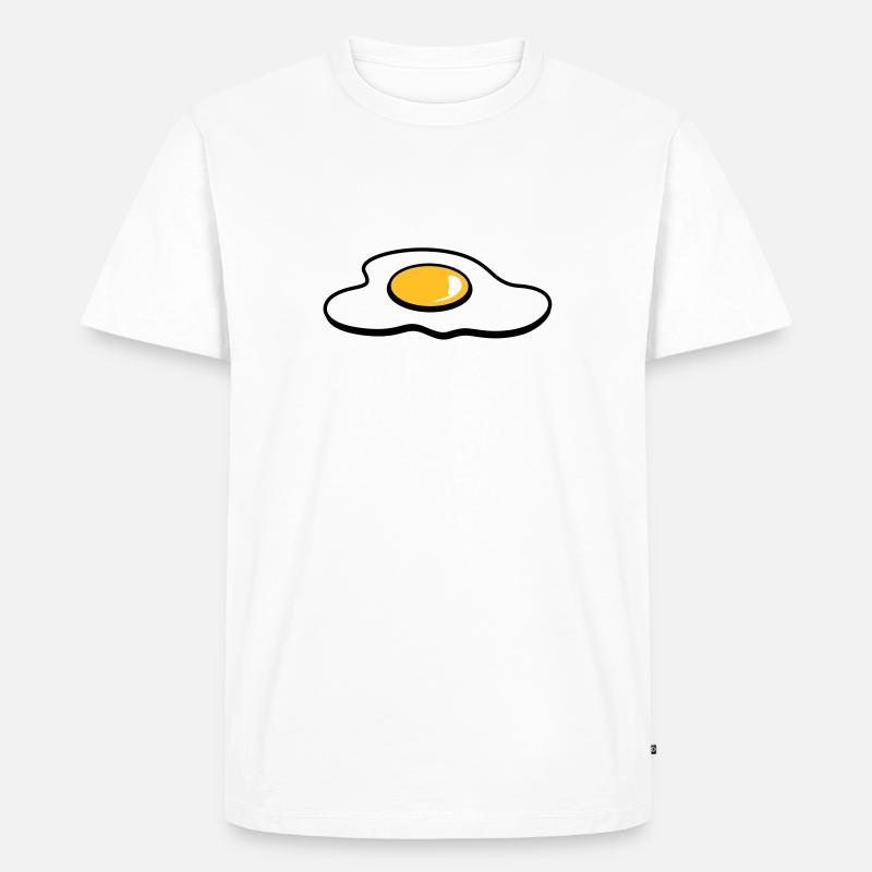 Ein Spiegelei - Männer Premium Bio T-Shirt - Weiß