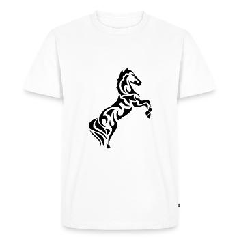 horse horse tribal1 - Men's Premium Organic T-Shirt - white - Front - Nico (187cm)