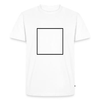 square - Men's Premium Organic T-Shirt - white - Front - Nico (187cm)