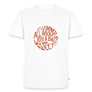 Le football est la vie Champion du monde 2018 Sport allemand - T-shirt Premium bio Homme - blanc - Devant - Nico (187cm)