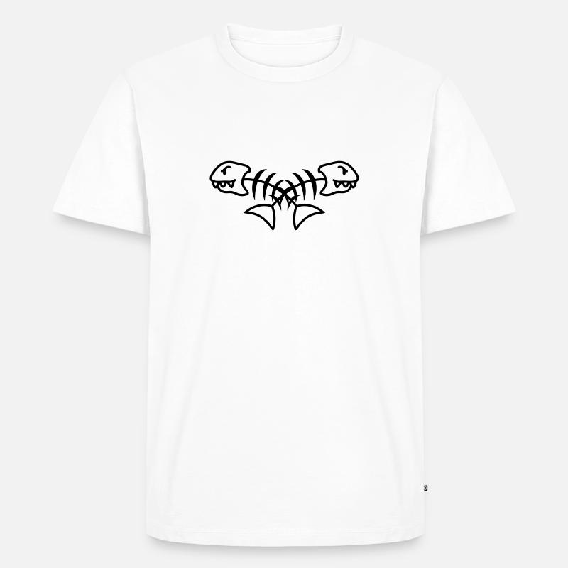 Fishs - Männer Premium Bio T-Shirt - Weiß