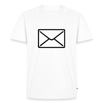 Mail envelope - Men's Premium Organic T-Shirt - white - Front - Nico (187cm)