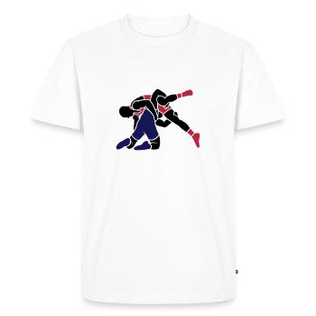 wrestling throw - Men's Premium Organic T-Shirt - white - Front - Nico (187cm)