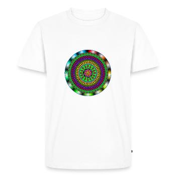 Mandala - T-shirt Premium bio Homme - blanc - Devant - Nico (187cm)