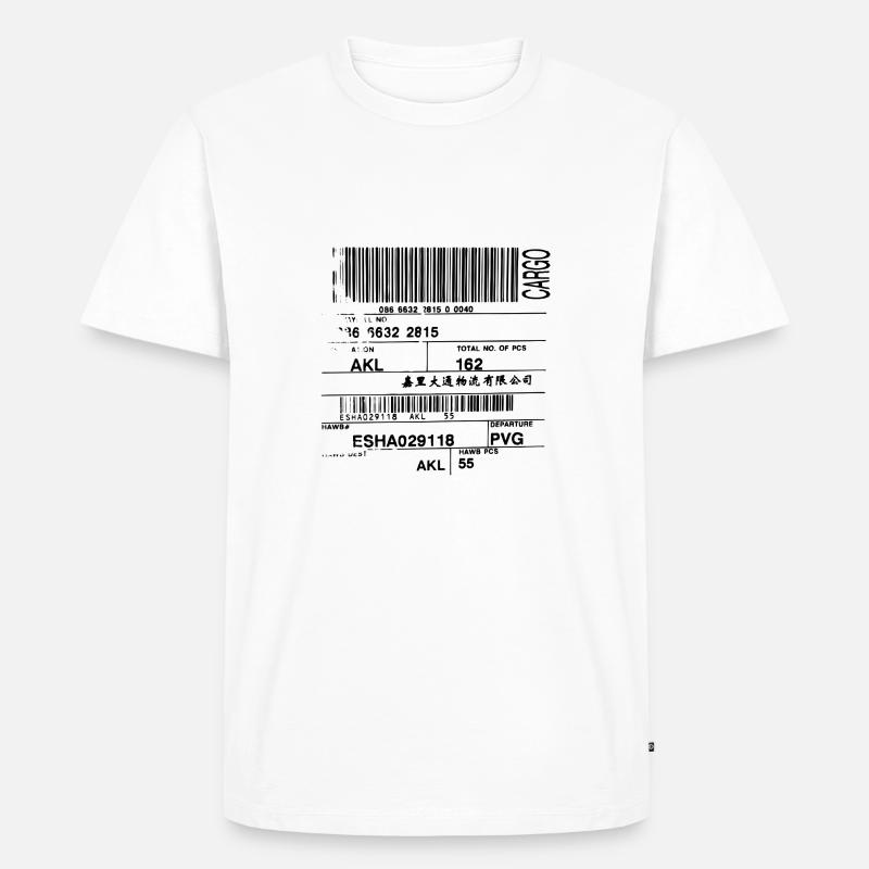 Barcode - Männer Premium Bio T-Shirt - Weiß