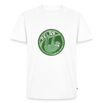 RELAX - indolence vert clair - T-shirt Premium bio Homme - blanc - Devant - Nico (187cm)