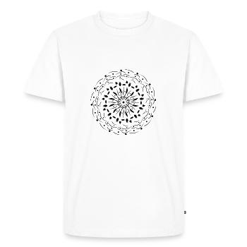 La fleur tournante en noir motif idée cadeau - T-shirt Premium bio Homme - blanc - Devant - Nico (187cm)