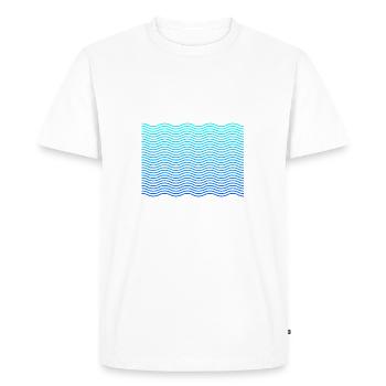 Conception de vagues de vagues - T-shirt Premium bio Homme - blanc - Devant - Nico (187cm)
