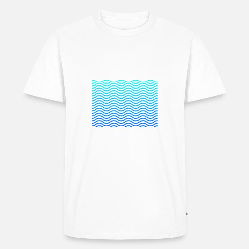 Conception de vagues de vagues - T-shirt Premium bio Homme - blanc
