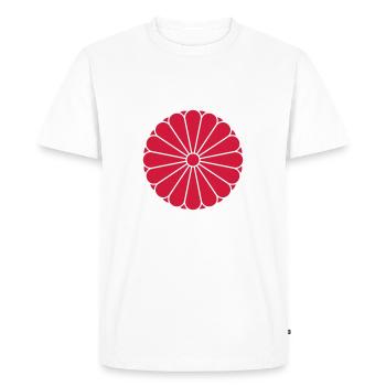 Japan emblem - Men's Premium Organic T-Shirt - white - Front - Nico (187cm)