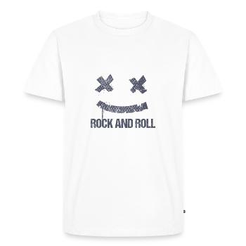 Rock and Roll - T-shirt Premium bio Homme - blanc - Devant - Nico (187cm)