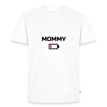 MOMMY T-shirt à faible énergie pour batterie BLACK LABELED - T-shirt Premium bio Homme - blanc - Devant - Nico (187cm)