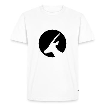 gazelle - T-shirt Premium bio Homme - blanc - Devant - Nico (187cm)
