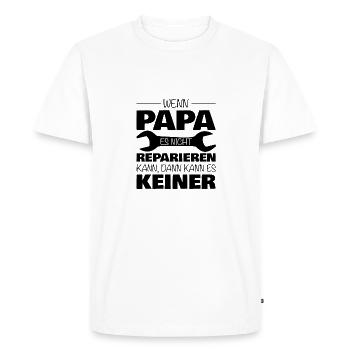 If dad can not fix it ... - Men's Premium Organic T-Shirt - white - Front - Nico (187cm)