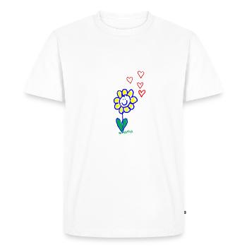 Joyeuse fleur - T-shirt Premium bio Homme - blanc - Devant - Nico (187cm)