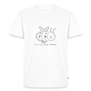ich bin eine Bien - Männer Premium Bio T-Shirt - Weiß - Vorne - Nico (187cm)
