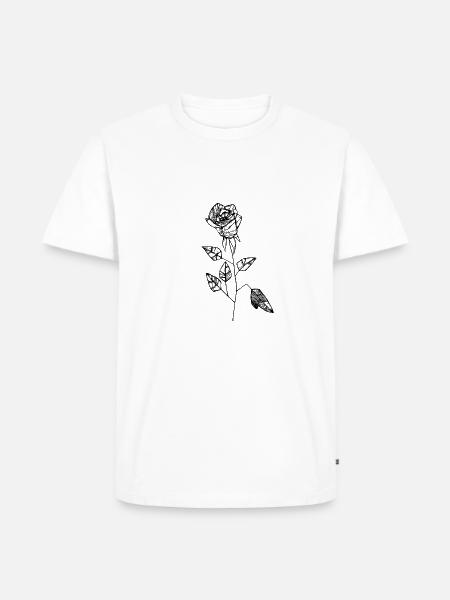 rose - Men's Premium Organic T-Shirt - white