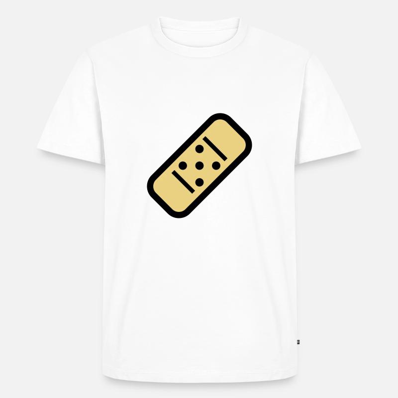 Comic Pflaster - Männer Premium Bio T-Shirt - Weiß