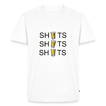 SHOTS SHOTS SHOTS (Tequila Shots) - Men's Premium Organic T-Shirt - white - Front - Nico (187cm)