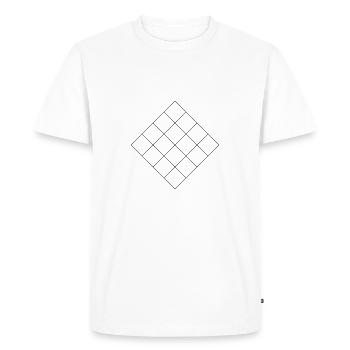 Geometric shape - Men's Premium Organic T-Shirt - white - Front - Nico (187cm)