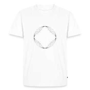 Geometric shape - Men's Premium Organic T-Shirt - white - Front - Nico (187cm)