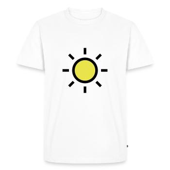 Icône de soleil icône soleil ensoleillé - T-shirt Premium bio Homme - blanc - Devant - Nico (187cm)
