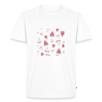 Dragon fruit watermelon - Men's Premium Organic T-Shirt - white - Front - Nico (187cm)