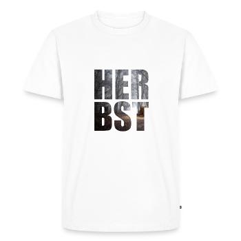 automne - T-shirt Premium bio Homme - blanc - Devant - Nico (187cm)