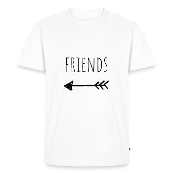 BEST -> FRIENDS - T-shirt Premium bio Homme - blanc - Devant - Nico (187cm)
