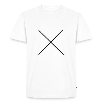 cross - Men's Premium Organic T-Shirt - white - Front - Nico (187cm)