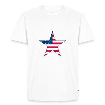 US star - Men's Premium Organic T-Shirt - white - Front - Nico (187cm)