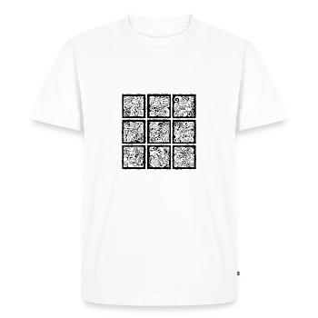 Des animaux drôles - T-shirt Premium bio Homme - blanc - Devant - Nico (187cm)